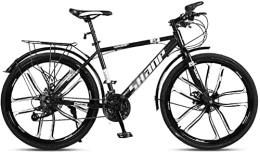 ADAPEY Mountainbike Mountainbike Mountainbike Faltrad Fahrrad Erwachsene Straßenfahrräder Mountainbike MTB Einstellbare Geschwindigkeit for Männer und Frauen 26-Zoll-Räder Doppelscheibenbremse (Color : Black, Size : 27 S