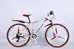 NLRHH Fahrräder NLRHH 26in 27-Gang-Mountainbike für Erwachsene, leichte Aluminiumlegierung in voller Rahmen, Radfront-Suspension Herrenfahrrad, Scheibenbremse 6-11, schwarz 1 Peng (Color : Red 3)