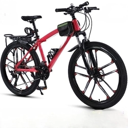 PASPRT Fahrräder PASPRT Pendler-Rennrad für Erwachsene für Männer und Frauen, 26-Zoll-Offroad-Mountainbike mit Variabler Geschwindigkeit, mechanische Scheibenbremsen vorne und hinten, Geländereifen (pink 30 speeds)