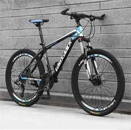 QZMJJ Off-Road Radfahren, Mountainbike Stahlrahmen 26 Zoll Doppelscheibenbremse City Road Fahrrad for Erwachsene (Color : Black Blue, Size : 21 Speed)