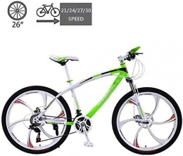 Shirrwoy Erwachsene Mountain Bikes 26, Carbon Steel Mountainbike, mit Federgabel Adjustable Seat, 21/24/27/30 Geschwindigkeit Gears Doppelscheibenbremsen Gebirgsfahrrad,Grn,27speed