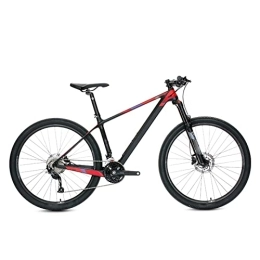 TABKER Fahrräder TABKER Mountainbike aus Kohlefaser, pneumatische Stoßdämpfung, Vordergabel hydraulisch (Farbe: Rot)