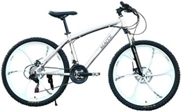 W&HH Mountain Bike für Männer 26inch Carbon Steel Mountainbike 24-Gang-Fahrrad Full Suspension MTB,Weiß