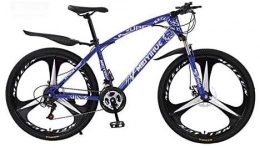 XSLY 26 Zoll Mountainbike-Fahrrad Adult High Carbon Stahl 24-Gang-Mountainbikes Hardtail All Terrain Doppeldämpfungsscheibenbremse (Color : Blau)