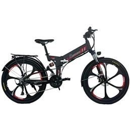 FMOPQ Zusammenklappbares elektrisches Mountainbike E-Bike HYK26ND (HYK26ND Black)