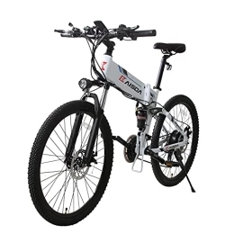 K KAISDA Zusammenklappbares elektrisches Mountainbike E-Mountainbike 26 Zoll vollfederung KAISDA Elektrisch Fahrrad Damen und Herren, Elektrisches Klappbares Mountainbike mit 48V 10.4Ah Akku, Shimano 7S (mit Federgabel und hinterem Stoßdämpfer)