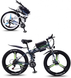 WJSWD Zusammenklappbares elektrisches Mountainbike Electric Snow Bike, 26 '' Folding Electric Mountain Bike, mit abnehmbarem 36V 8AH / 10AH / 13AH Lithium-Ionen-Akku 350W Motor Elektro-Bike E-Bike 27 Speed ​​Gear und drei Arbeitsmodi Lithium Battery B