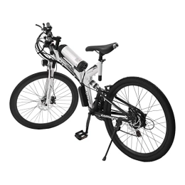 Bazargame Zusammenklappbares elektrisches Mountainbike Elektrofahrrad 26 Zoll LCD E-Bike E-Bike Urban für Erwachsene Herren Damen Mountainbike E-Bike E-Bike E-Bike Akku mit Ladegerät (26 Zoll gefaltet weiß)