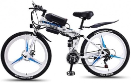 HCMNME Zusammenklappbares elektrisches Mountainbike Elektrofahrrad Mountainbike Elektrisches Mountainbike, faltendes 26-Zoll-Hybrid-Fahrrad / (36V8Ah) 21 Geschwindigkeit 5 Geschwindigkeits-Leistungssystem Mechanische Scheibenbremsen Sperre, Vordere Gab