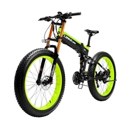  Zusammenklappbares elektrisches Mountainbike HND Electric Elektrofahrrad HNDXT7+ | Schwarz-grün | 48V 14.5Ah Akku | Einstellbare Geschwindigkeit | Herausnehmbarer Akku | 26″ Räder | Belastbarkeit bis zu 180 kg