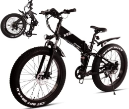 KAISDA Zusammenklappbares elektrisches Mountainbike KAISDA 26 Zoll E Bike klappbar, Faltbares E-Mountainbike Alu fur Damen und Herren, mit 10AH 48V Akku, Verwendung von 4.0 Fettreifen und Shimano 7 Gang