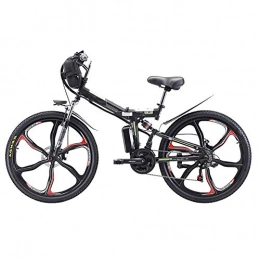 LZMXMYS Zusammenklappbares elektrisches Mountainbike LZMXMYS Elektrisches Fahrrad, 26 '' Folding Electric Mountain Bike, 350W elektrisches Fahrrad mit 48V 8Ah / 13AH / 20AH Lithium-Ionen-Akku, Premium Full-Suspension und 21-Gang Getriebe