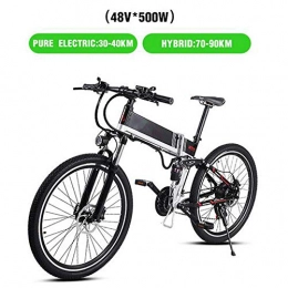 MEICHEN Zusammenklappbares elektrisches Mountainbike MEICHEN Neues Elektro-Fahrrad 48V500W untersttzt Gebirgsfahrradlithium Elektro-Fahrrad Moped Elektrofahrrad ebike Elektro-Fahrrad, Schwarz