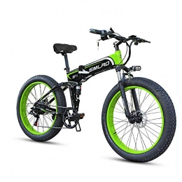 N / A Zusammenklappbares elektrisches Mountainbike N / A 26''Folding Electric Bikes für Erwachsene, Electric Mountain Bikes, Aluminiumlegierung Fat Tire E-Bikes Fahrräder All Terrain, 350W / 500W / 1000W 48V 10.4Ah austauschbaren Lithium-Ionen-.
