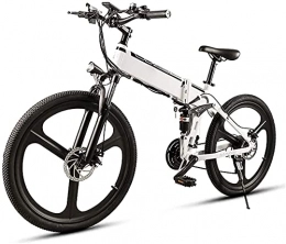 XBR Zusammenklappbares elektrisches Mountainbike Professionelles Elektrofahrrad Elektro-Mountainbike Elektro-Schneefahrrad, 26-Zoll-Elektrofahrrad für Erwachsene 350W faltbares Mountainbike-E-Bike mit 48V10AH abnehmbarem Lithium-Ionen-Akku, Aluminiu