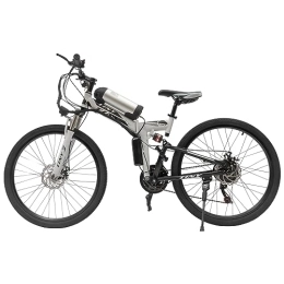 SABUIDDS E-Bike Mountainbike Klapprad 26 Zoll, 21-Gänge Elektrofahrrad für Herren & Damen mit 36V/10Ah Lithium Batterie Trekkingrad E-Cityrad für Straßen, Strände und Berge, Schwarz & Weiß