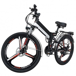 TANCEQI Zusammenklappbares elektrisches Mountainbike TANCEQI Elektrofahrräder Für Erwachsene E-Fahrrad Aus Magnesiumlegierung All-Terrain Fahrräder 21-Gang E-Bike Elektrofahrrad, Mittelmotor 300W 48V