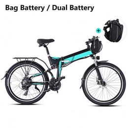 Ylight Zusammenklappbares elektrisches Mountainbike Ylight Elektrisches Faltbares Fahrrad, 26 Zoll Mountain E-Bike, 2 PCS 12.8A Lithium Batterie Inbegriffen, Blau