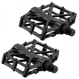 VOSAREA - Pedales de bicicleta metal para montaña, carreras, aleación aluminio, antideslizantes, 2 unidades, color negro, Negro , tamaño 12×9.5CM, 12.00 x 9.50 3.00centimeters