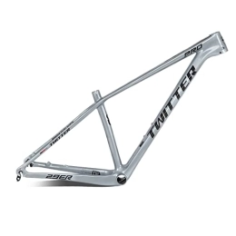 DFNBVDRR Mountain Bike Frames 15'' / 17'' / 19'' Mountain Bike Frame 29ER 27.5ER Carbon Fiber Disc Brake Bicycle Frame Quick Release 5x135mm BB92 Bottom Bracket MTB Frame For XC (Color : Light Gray, Size : 19x29'')