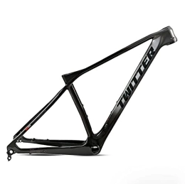 DFNBVDRR Mountain Bike Frames 27.5inch Mountain Bike Frame 15'' / 17'' / 19'' Carbon Fiber Disc Brake Bicycle Frame Thru Axle 142mm BB92 Routing Internal XC Bike Accessories (Color : Dark gary, Size : 17x27.5'')