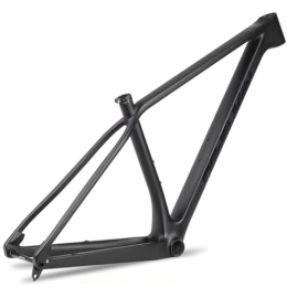 DHNCBGFZ Mountain Bike Frames DHNCBGFZ Carbon MTB Frame 29er Hardtail Mountain Bike Frame 15'' 17'' 19'' Internal Routing T800 Ultralight MTB Frame Thru Axle 12x148mm With BB92 (Color : Black, Size : 29x17)