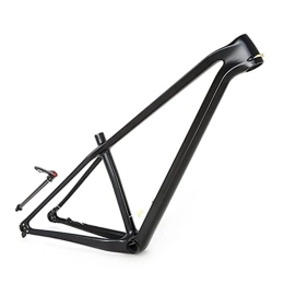 HIMALO Mountain Bike Frames HIMALO Carbon Fiber MTB Frame 27.5er 29er Hardtail Mountain Bike Frame 15'' / 17'' / 19'' Disc Brake Frame Thru Axle 12 * 142 / 148mm XC AM Internal Routing (Color : Matte black, Size : 17'')