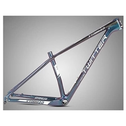 DFNBVDRR Mountain Bike Frames Mountain Bike Frame 27.5er Carbon Fiber Disc Brake Bicycle Frame 15'' / 17'' XC MTB Frame Quick Release 135mm BB92 Routing Internal (Color : Svart, Size : 17x27.5'')
