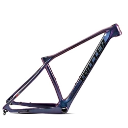 DFNBVDRR Mountain Bike Frames MTB Frame 29IN Carbon Fiber Mountain Bike Frame 15'' / 17'' / 19'' Disc Brake Routing Internal XC Bicycle Frame Thru Axle 142mm BB92 (Color : Discoloration, Size : 15x29IN)