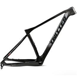 DHNCBGFZ Mountain Bike Frames MTB Frame Carbon 27.5er / 29er Hardtail Mountain Bike Frame15'' / 17'' / 19'' Disc Brake Thru Axle 12 * 142mm BB92mm Routing Internal (Color : Black gray, Size : 29x19'')