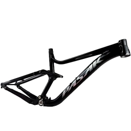 DHNCBGFZ Mountain Bike Frames MTB Frame Suspension Frame 27.5er / 29er Aluminium Alloy MTB Frame Mountain DH Cycling Downhill Bike Accessories 16'' / 18'' Thru Axle 148mm (Color : Black, Size : 29x18'')