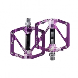 Mountain Bike Bicycle Pedals Cycling Ultralight Aluminium Alloy 3 Bearings MTB Pedals Bike Pedals Flat (Color : 03 Purple)
