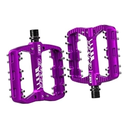 rockible Mountain Bike Pedal rockible 2pcs Mountain Bike Pedals Nails Non-slip Aluminum Alloy Bicycle Pedals Sealed Bearings Cycling Parts, Violet