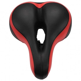 ASFDS Bicycle Seat Mountain Bicycle Saddle Cycling Big Wide Bike Seat Red&Black Comfort Soft Gel Cushion
