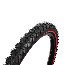 SWWL Mountain Bike Tyres Bicycle Tire 24 * 1.95 26 * 1.95 26 * 2.1 Red Edge MTB Mountain Bike Tires 26 Pneu Cross-country All Terrain Big Tread (Size : 26 * 1.95)