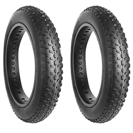 JiaoNe Mountain Bike Tyres JiaoNe 2 x Bicycle Tyres, Bicycle Tyres, Folding Replacement Electric Bike Tyres, Compatible with Mountain Snow Bike, 20 x 4.0 Inches
