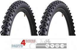 P4B Mountain Bike Tyres P4B 2X 26-inch MTB / ATB tyres 26 x 2.10 54-559 For off-road bike tyres Mountain bike tyres All terrain bike tyres Black