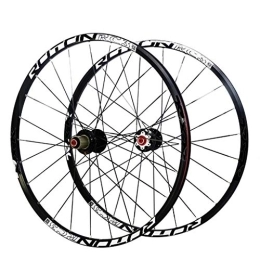QHY Mountain Bike Wheel 26" 27.5" Mountain Bike Wheelset, Alloy Double Wall MTB Front and rear wheels hybrid Bicycle Quick Release 28H Disc Brake Rim 9 10 11 speed (Color : Black, Size : 27.5inch)