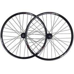 KANGXYSQ Mountain Bike Wheel 26 Inch Mountain Bike Wheelset MTB Bicycle Wheel Disc Brake Quick Release Double Layer Aluminum Alloy Rim For 7 8 9 10 Speed (Color : Black)