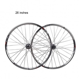 FHGH Mountain Bike Wheel 26 Inches MTB Bike Wheel / Mountain Bike Wheel, Aluminum Alloy / Disc Brakes / American Valve / 32-Hole Flat Spokes / Rim Width 19.5mm / Suitable For 7-8-9 Speed Clip flywheel