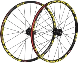 Auoiuoy Mountain Bike Wheel Auoiuoy MTB Wheelset 26 27.5 29in MTB Wheelset Disc Brake MTB Front And Rear Wheel Quick Release 7 8 9 10 11 Speed 27.5 Inch(Size:27.5inch, Color:gold)