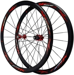 BUYAOBIAOXL Mountain Bike Wheel BUYAOBIAOXL Wheels Mountain Bike Wheelset Road Bike Wheels 700C 40MM Bicycle Axle Alloy Rims Ultralight Double Wall V Brake Disc Quick Release Palin Disc Bearing 7 8 9 10 11 / 12 Speed (Color : #2)