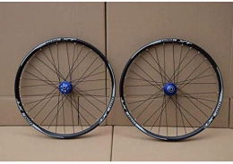 BZLLW Bike wheel,MTB Bicycle Wheelset 26 27.5 29 In Mountain Bike Wheel Double Layer Alloy Rim Sealed Bearing 7-11 Speed Cassette Hub Disc Brake (Color : Blue, Size : 26inch)