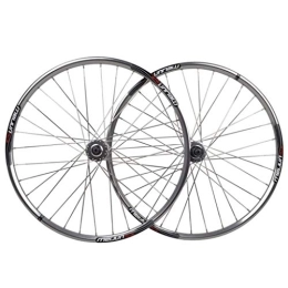 LHHL Mountain Bike Wheel Components 26 Inch Wheel For Mountain Bike Bicycle Rim Silver Trekking Bike Wheels Disc Brake 32 Holes 7 8 9 Speed Cassette (Size : 26inch)
