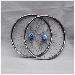 QHY Mountain Bike Wheel Cycling MTB Bicycle Wheelset 26 27.5 29 In Mountain Bike Wheel Double Layer Alloy Rim Sealed Bearing 7-11 Speed Cassette Hub Disc Brake 1100g QR 24H (Color : Blue, Size : 27.5inch)