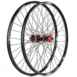 NEZIAN Mountain Bike Wheel NEZIAN Mountain Bike Wheelset 26" / 27.5" / 29" 32H Carbon Hub Aluminum Alloy Rim MTB Bicycle Wheels Quick Release 8 9 10 11 Speed Disc Brake (Color : Red, Size : 29inch)