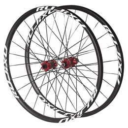 NEZIAN Mountain Bike Wheel NEZIAN Mountain Bike Wheelset 26 27.5 29 Inch Aluminum Alloy Rim 24H Disc Brake MTB Wheelset Front Rear Wheels Fit 8-11 Speed (Color : Red, Size : 27 INCH)