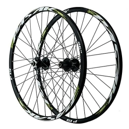 QHY Mountain Bike Wheel QHY MTB Mountain Bike Wheels 26 27.5 29inch Bicycle Wheels Big Hub 6 Claws 1-1 / 2” AM Wheel 9MM QR Wheelset Rim (Color : Green, Size : 26 inch)