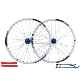 QXFJ Mountain Bike Wheel QXFJ 26 Inches MTB Bike Wheel / Cycle Wheel, Aluminum Alloy / Disc Brakes / American Valve / Suitable For 26 * 1.35~2.125 Tires / White / 32 Holes / Suitable For 7-8-9-10 Speed Clip Flywheel