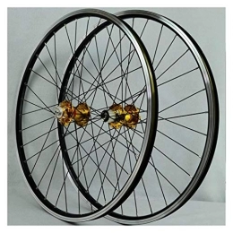 TYXTYX Mountain Bike Wheel TYXTYX Wheelset 26 Inch Mountain Bike Double Wall Alloy Rim Disc / V-Brake Front 2 Rear 4 Palin Quick Release For 7 / 8 / 9 / 10 / 11 Speed Freewheel Set (Color : C)